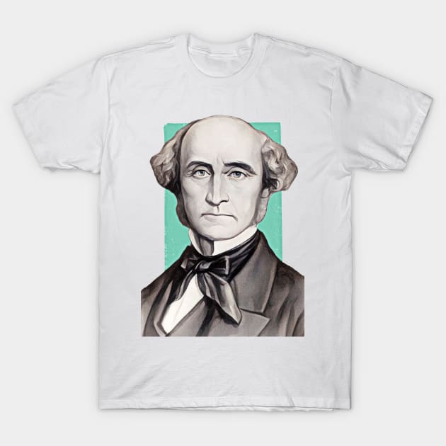 English Philosopher John Stuart Mill illustration T-Shirt by Litstoy 